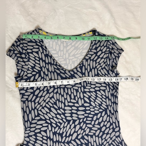 Boden Black and White Midi Sheath Dress with Crew Neck - Picture 7 of 7